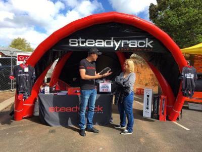 inflatable gazebo printed steadyrack brand cycle