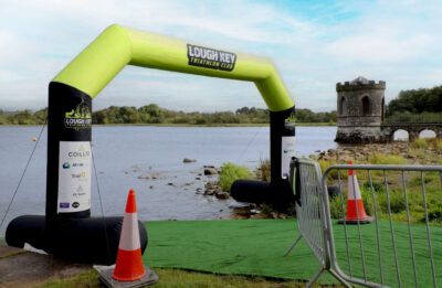 Loughkey Triathlon club inflatable arch